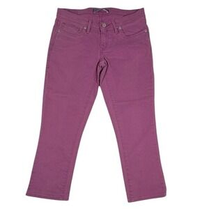 Levis‎ 524 Capri Jeans Womens 28 Purple Mid Rise Slim Fit Cropped Denim Pants